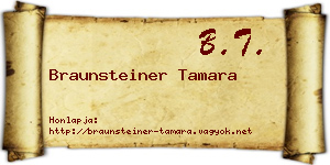 Braunsteiner Tamara névjegykártya